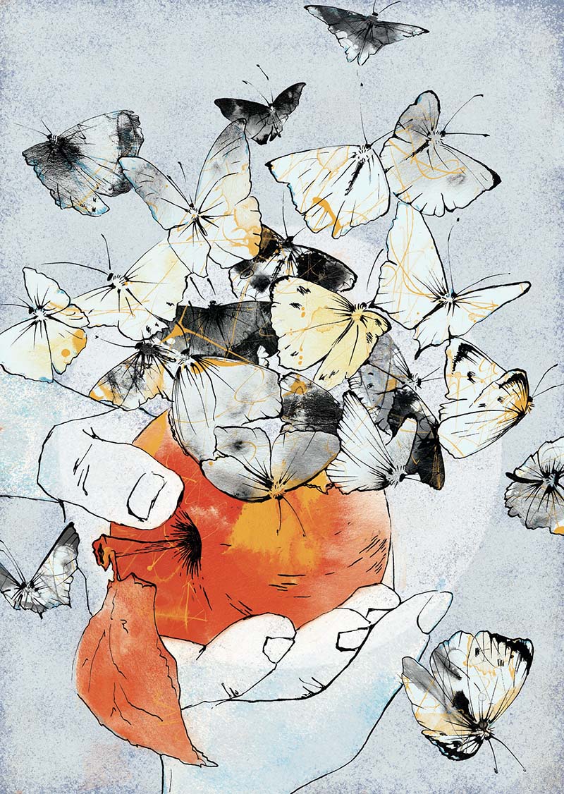 Illustration for a poem by John Donne