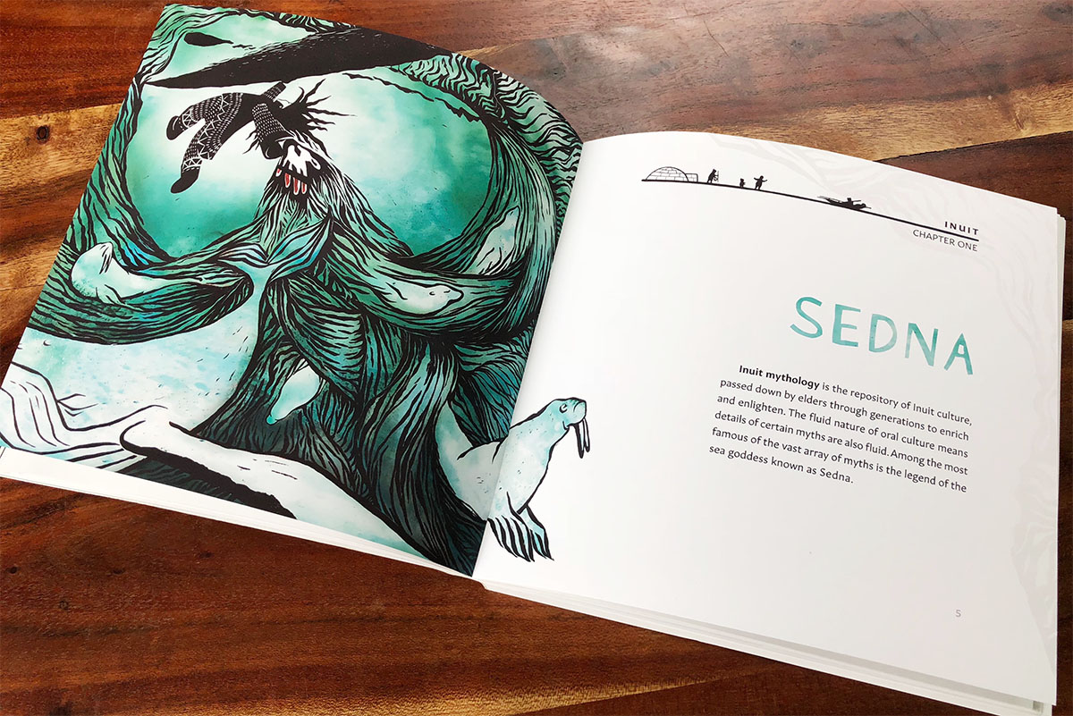 Illustration for inuit tale Sedna