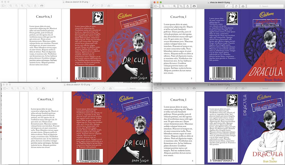 Development of a chocolate wrapper Dracula